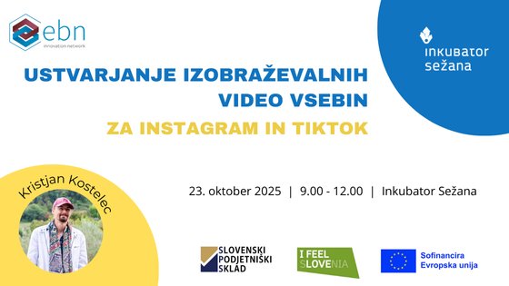 Ustvarjanje izobraževalnih video vsebin za Instagram in Tik-Tok